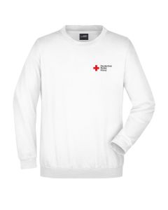 DRK Sweatshirt weiß, Stick Kompaktlogo VS